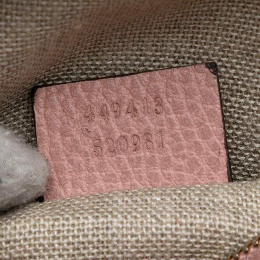 Gucci AB Gucci Brown Beige with Pink Canvas Fabric GG Bree Crossbody Italy