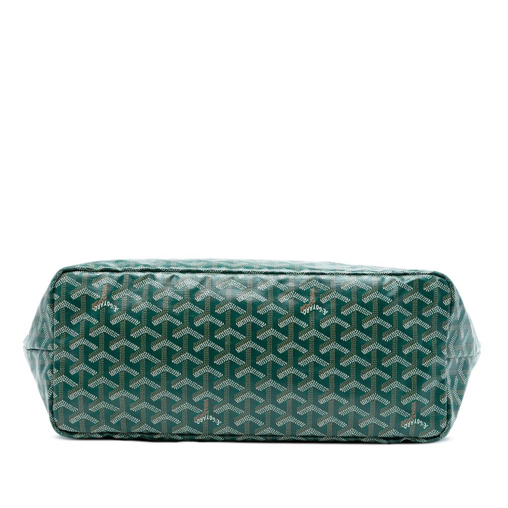 Goyard AB Goyard Green Coated Canvas Fabric Goyardine Saint Louis PM France