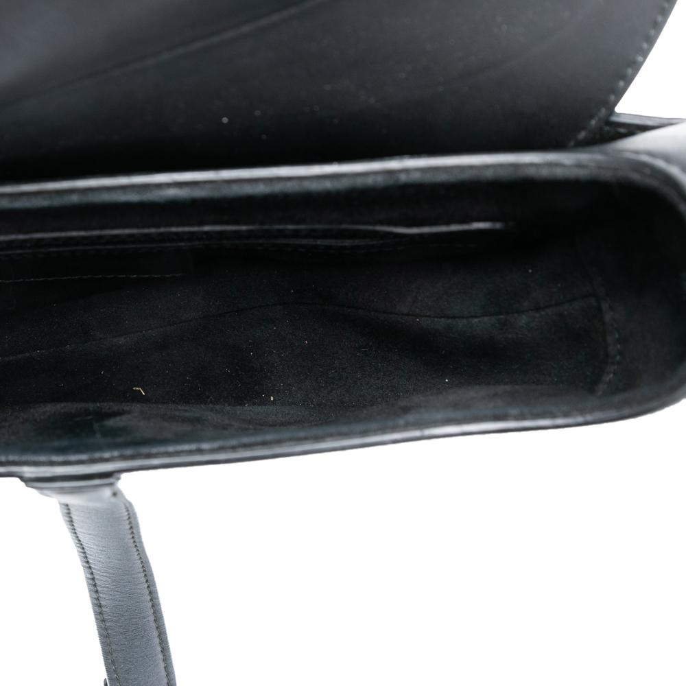 Christian Dior B Dior Black Calf Leather Ultra Matte skin Saddle Bag Italy