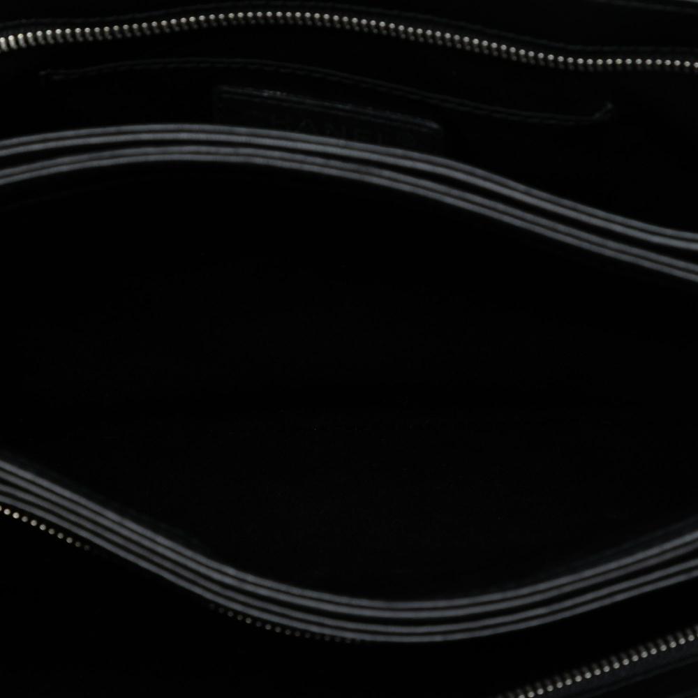 Chanel B Chanel Black Lambskin Leather Leather Medium Quilted Lambskin Clams Pocket Accordion Flap Italy