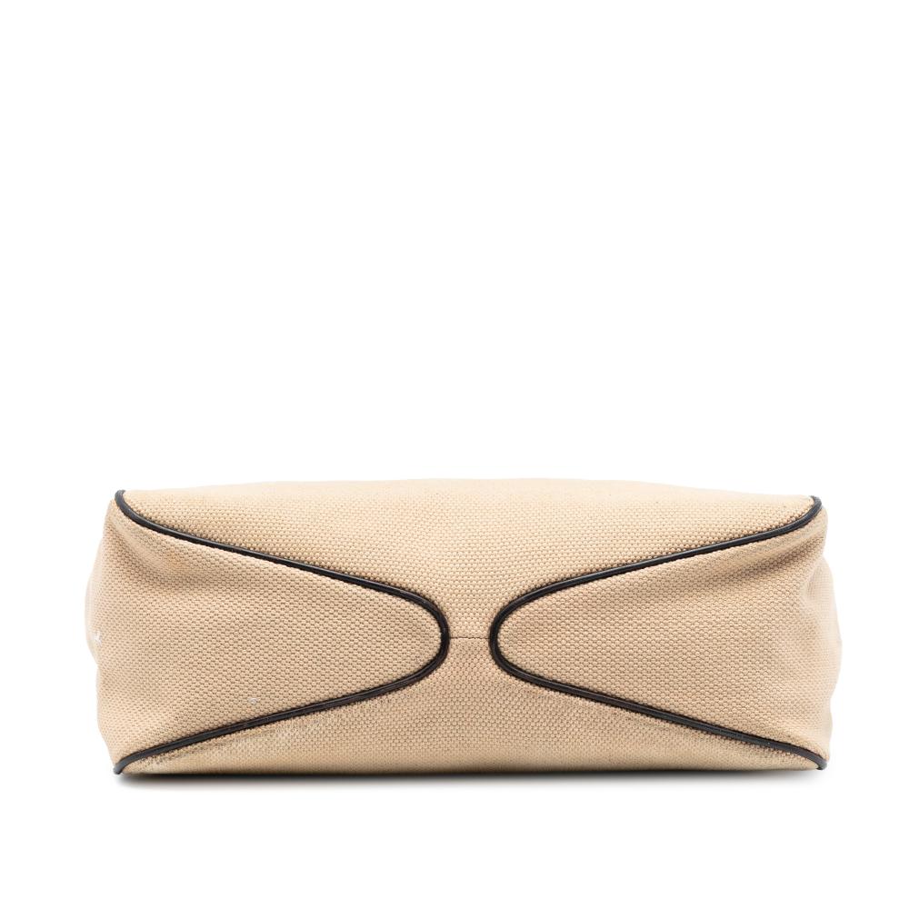 Gucci AB Gucci Brown Beige Canvas Fabric Shoulder Bag Italy