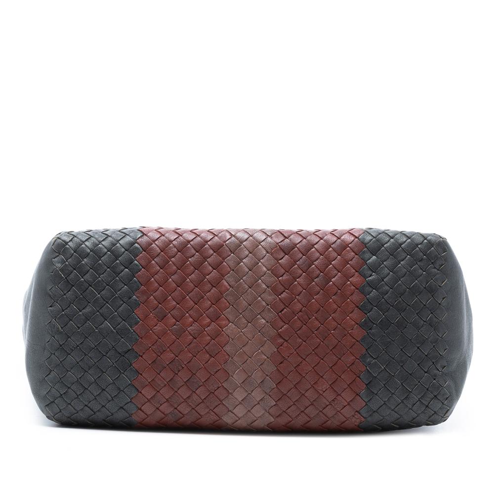 Bottega Veneta Gray Tricolor Nappa Intrecciato Convertible Tote Italy