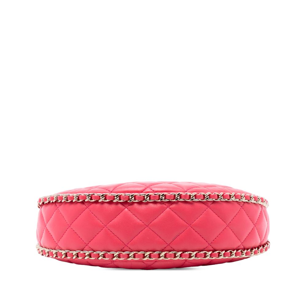 Chanel B Chanel Pink Blush Lambskin Leather Leather Small Quilted Lambskin Chain Around Hook Hobo Bag Italy