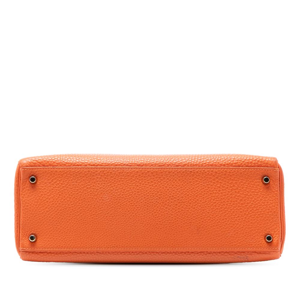 Hermès AB Hermès Orange Calf Leather Togo Kelly II Retourne 35 France