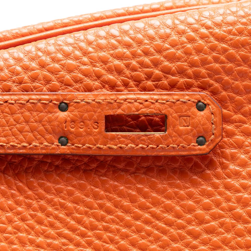 Hermès AB Hermès Orange Calf Leather Togo Kelly II Retourne 35 France