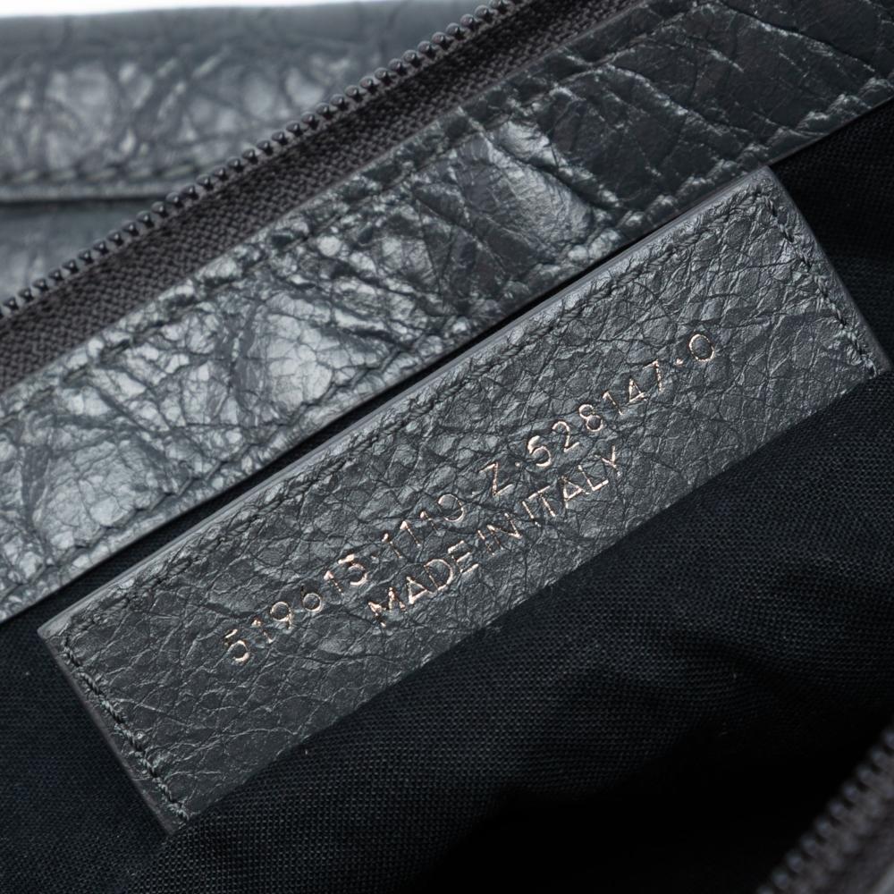 Balenciaga B Balenciaga Black Lambskin Leather Leather Lambskin Motocross Classic Clip Clutch Italy