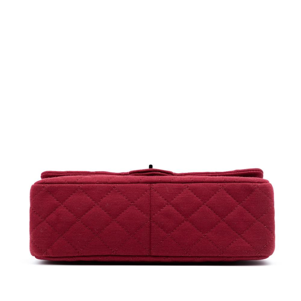 Chanel AB Chanel Red Dark Red Cotton Fabric Reissue 2.55 Quilted Jersey Double Flap 226 France