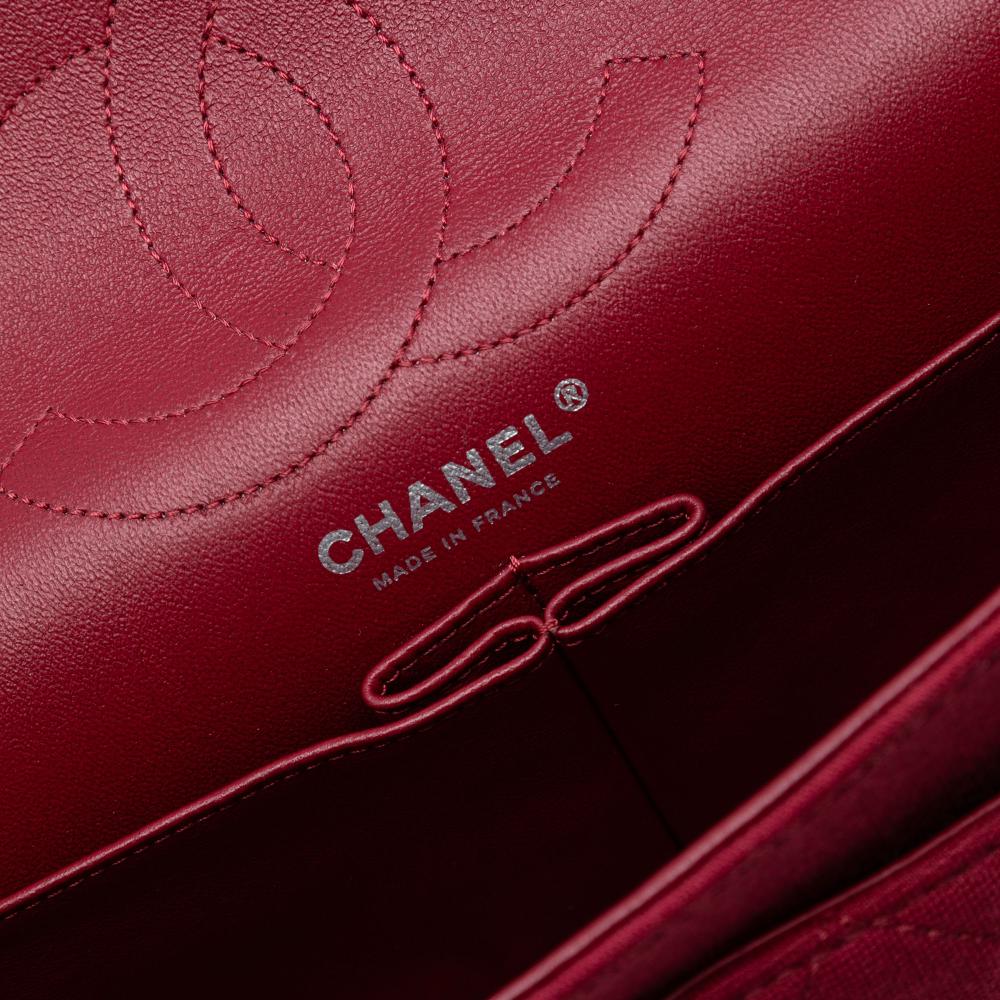 Chanel AB Chanel Red Dark Red Cotton Fabric Reissue 2.55 Quilted Jersey Double Flap 226 France