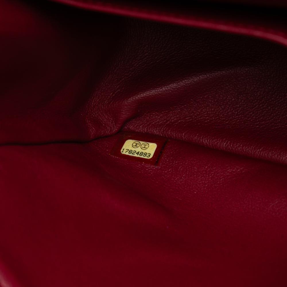Chanel AB Chanel Red Dark Red Cotton Fabric Reissue 2.55 Quilted Jersey Double Flap 226 France