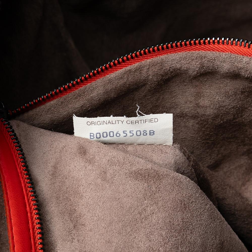 Bottega Veneta B Bottega Veneta Red Nappa Leather Leather Maxi Nappa Intrecciato Convertible Tote Italy