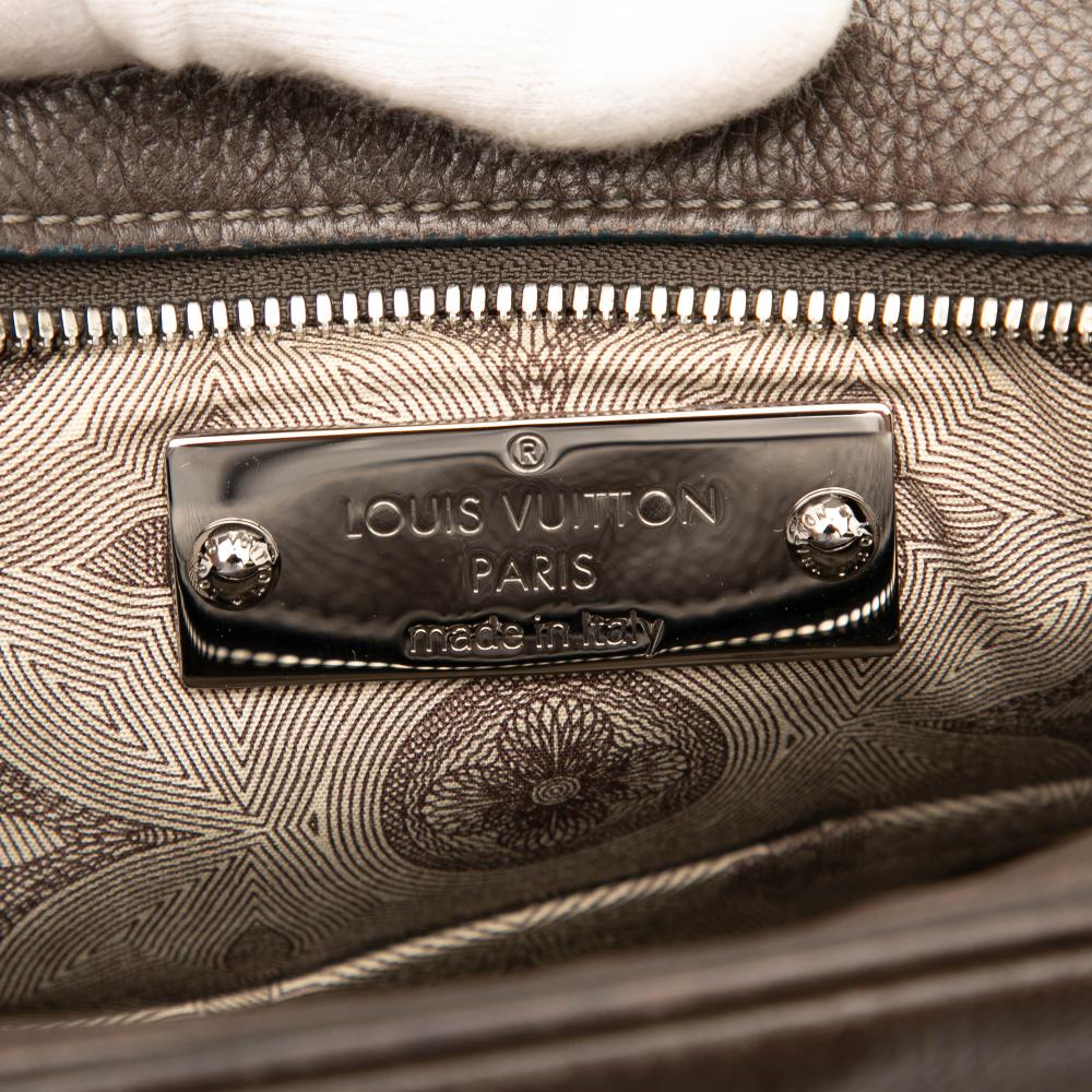 Louis Vuitton B Louis Vuitton Brown Dark Brown Calf Leather Bequia Trotter MM Italy