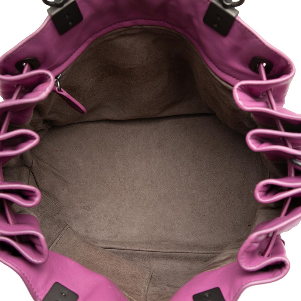 Bottega Veneta B Bottega Veneta Pink Nappa Leather Leather Nappa Intrecciato Bucket Bag Italy