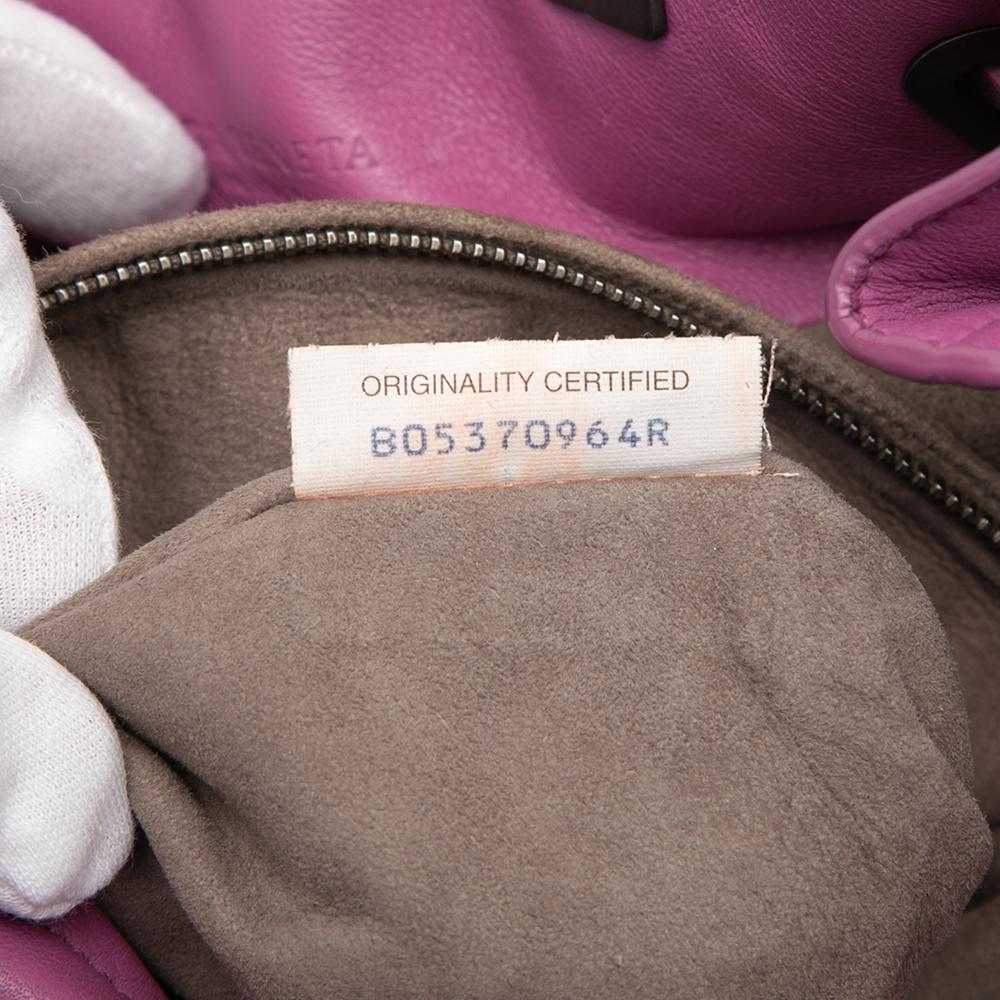 Bottega Veneta B Bottega Veneta Pink Nappa Leather Leather Nappa Intrecciato Bucket Bag Italy