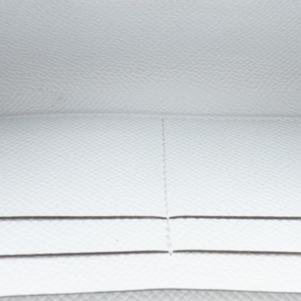 Hermès AB Hermès Gray Light Gray Calf Leather Epsom Maillon To Go Wallet France