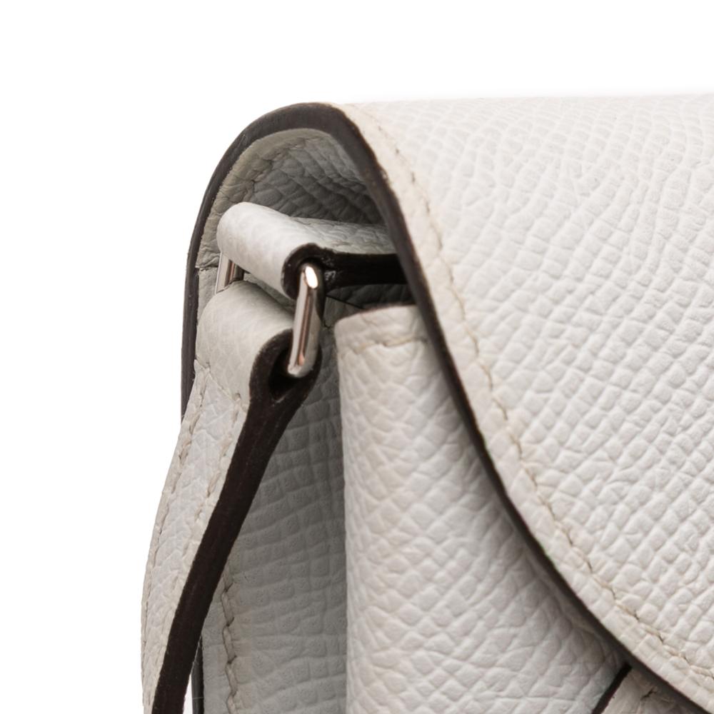 Hermès AB Hermès Gray Light Gray Calf Leather Epsom Maillon To Go Wallet France