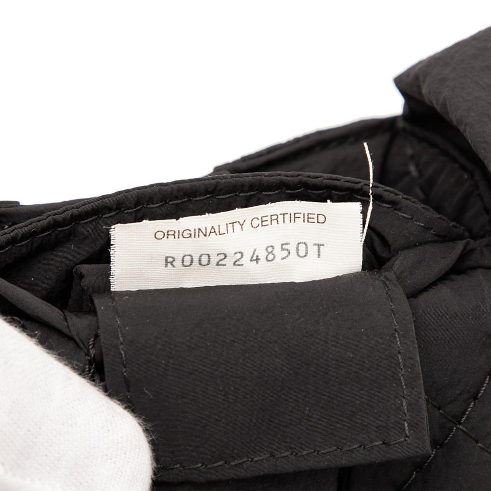 Bottega Veneta AB Bottega Veneta Black Nylon Fabric Candy Intrecciato Padded Tech Cassette Crossbody Italy
