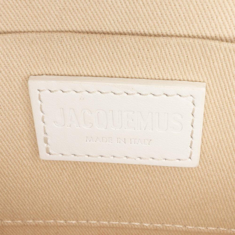 Jacquemus B Jacquemus White Ivory Calf Leather Le Chiquito Noeud Italy