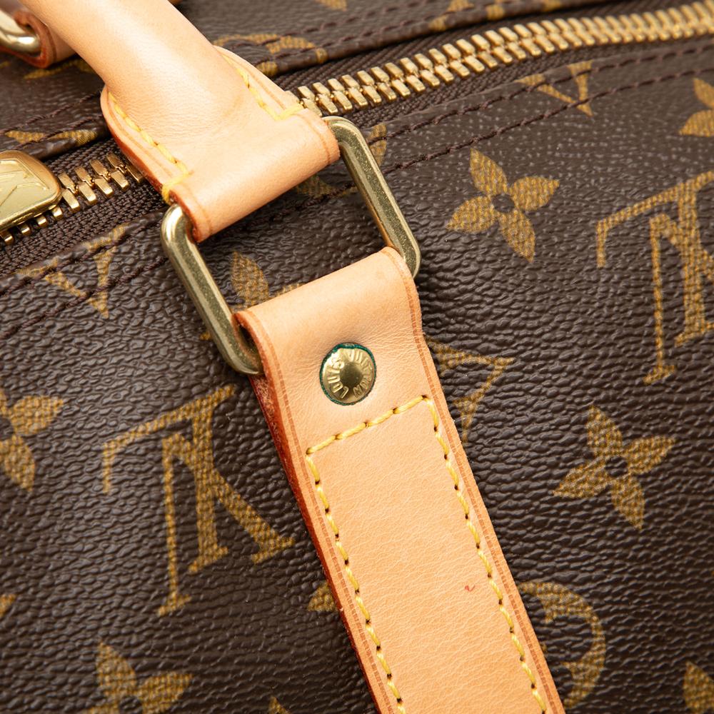 Louis Vuitton B Louis Vuitton Brown Monogram Canvas Fabric Monogram Keepall 50 France