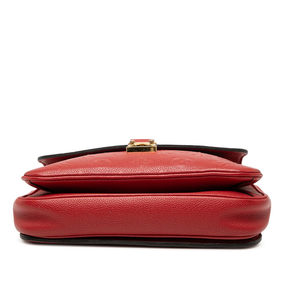 Louis Vuitton B Louis Vuitton Red Monogram Empreinte Leather Pochette Metis France