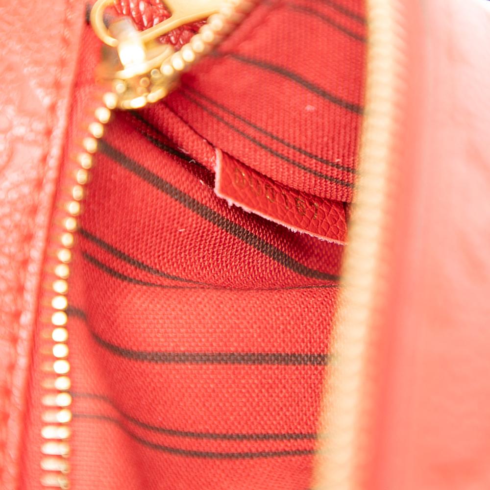 Louis Vuitton B Louis Vuitton Red Monogram Empreinte Leather Pochette Metis France