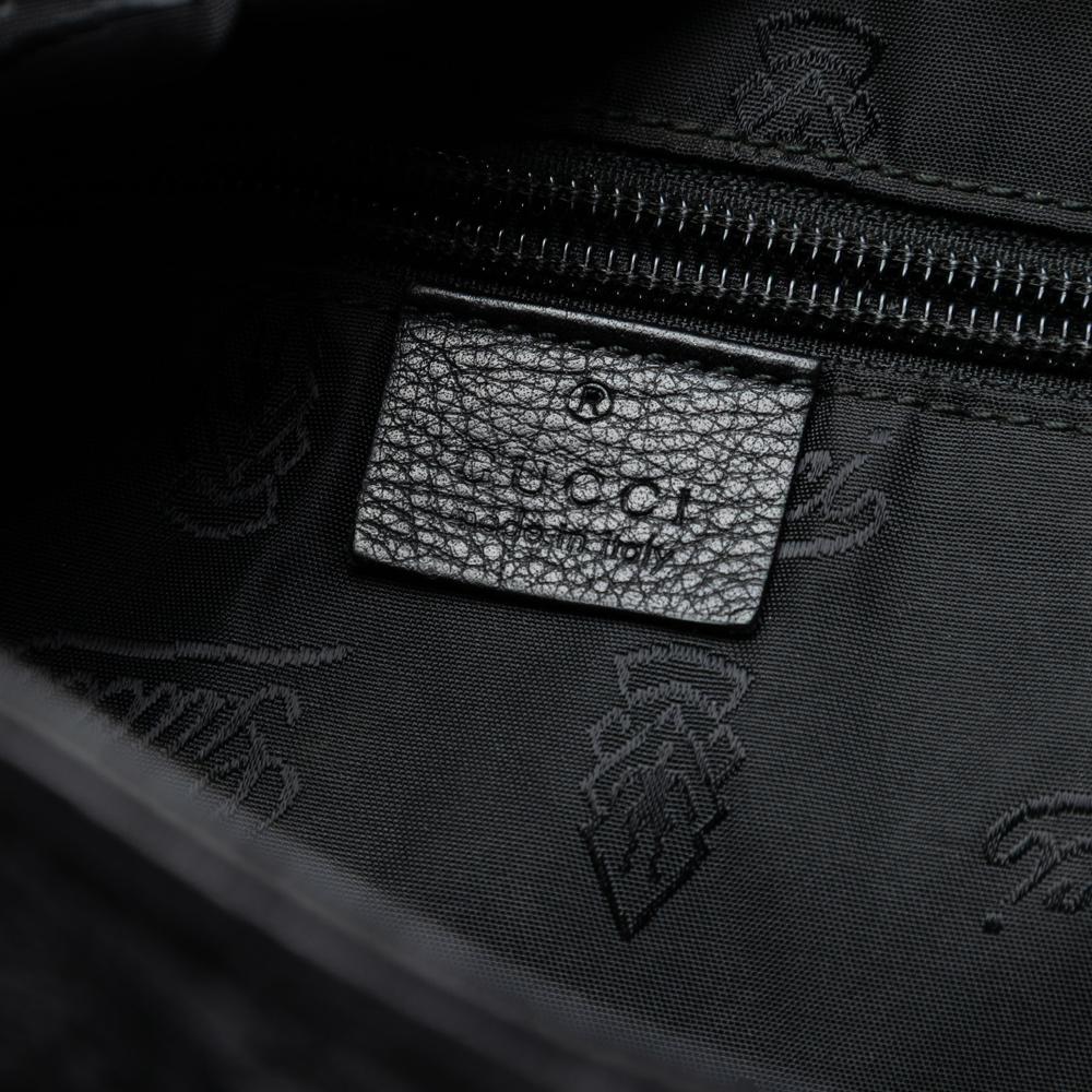 Gucci B Gucci Black Calf Leather Guccissima Crossbody Italy