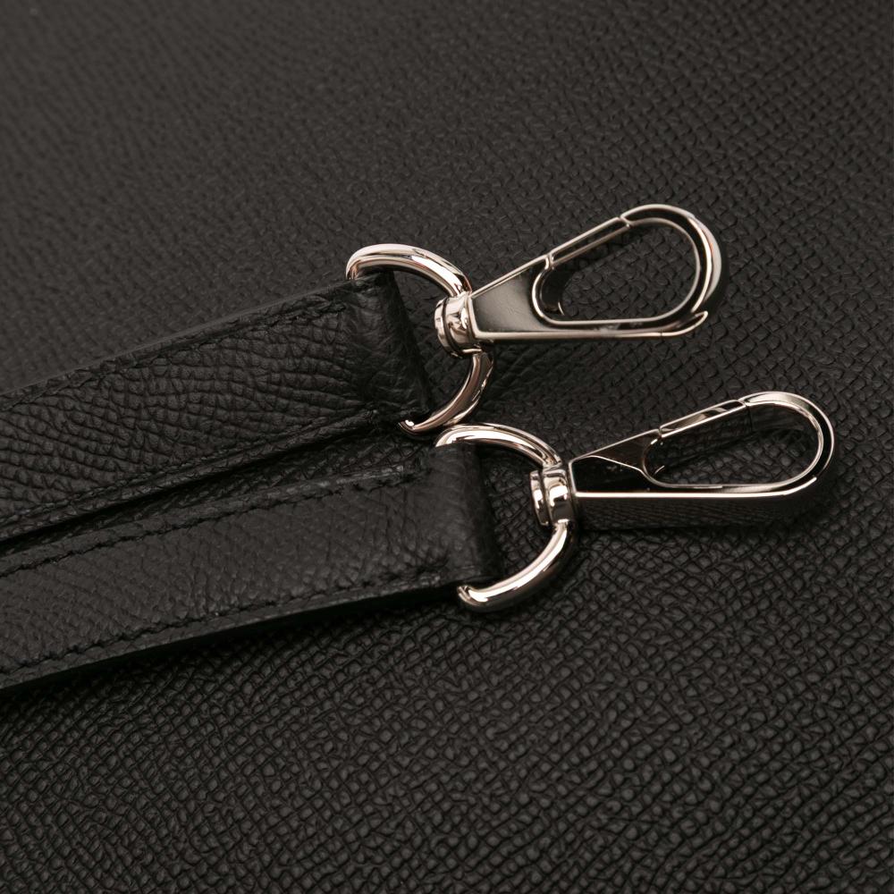 Hermès AB Hermès Black Calf Leather Epsom Evelyne 16 France