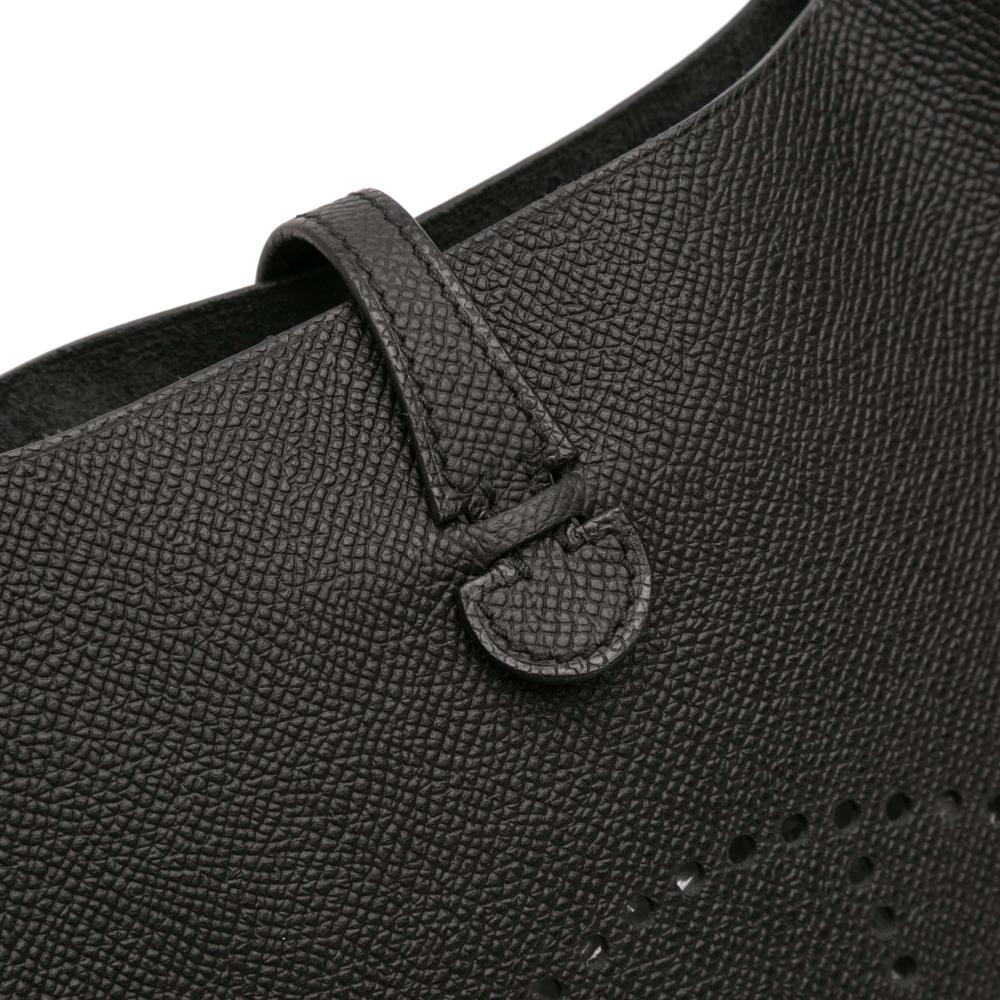Hermès AB Hermès Black Calf Leather Epsom Evelyne 16 France