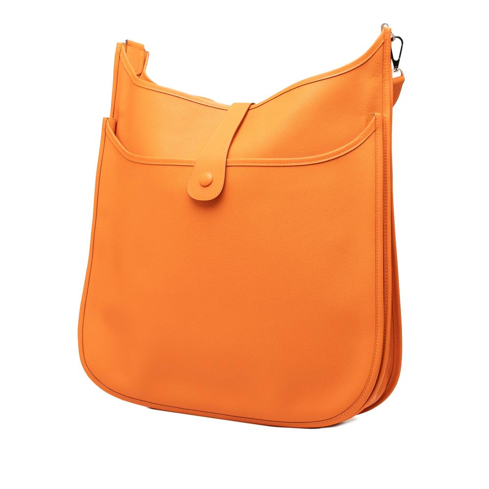 Hermès AB Hermès Orange Calf Leather Epsom Evelyne II TGM France