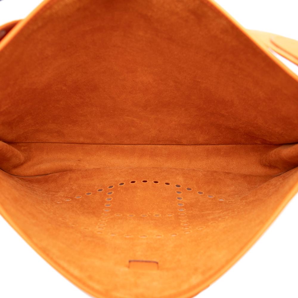 Hermès AB Hermès Orange Calf Leather Epsom Evelyne II TGM France