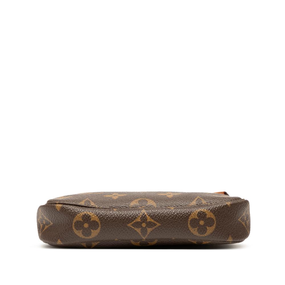 Louis Vuitton AB Louis Vuitton Brown Monogram Canvas Fabric Monogram Mini Pochette Accessoires France