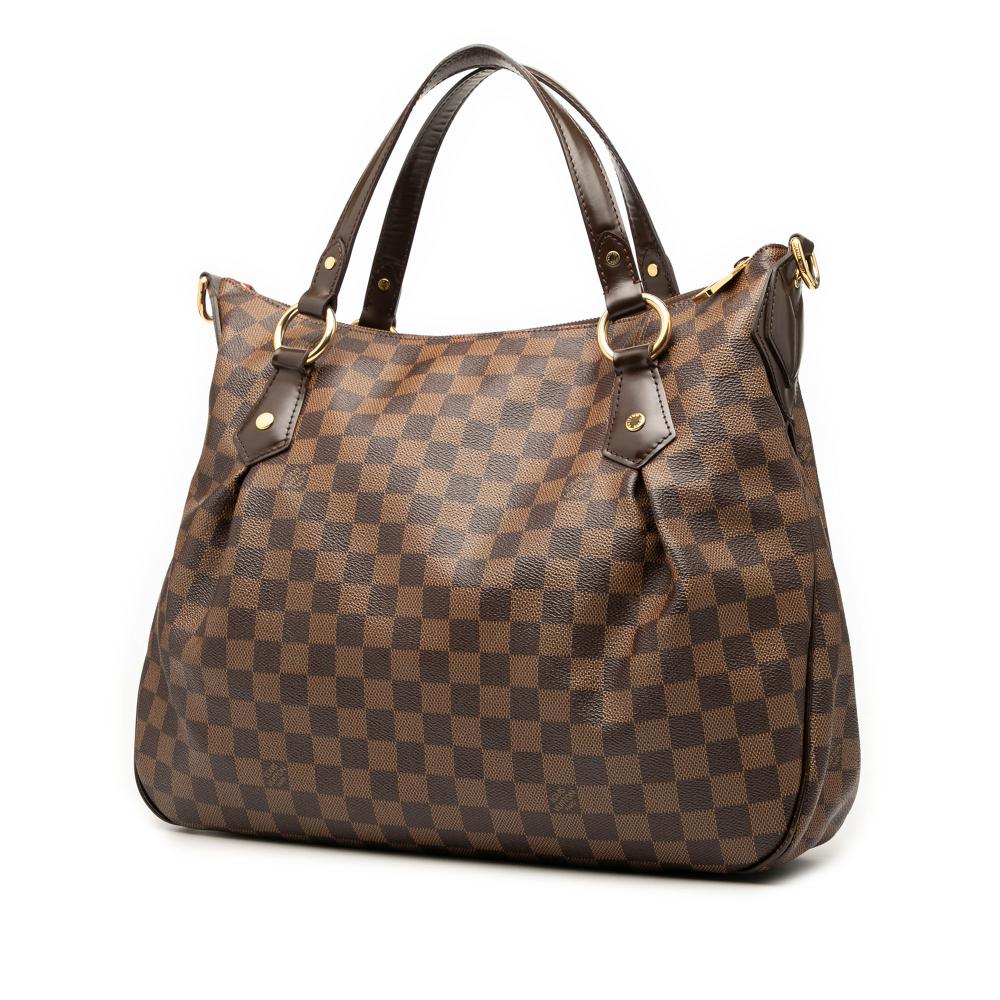 Louis Vuitton B Louis Vuitton Brown Damier Canvas Fabric Damier Ebene Evora MM France