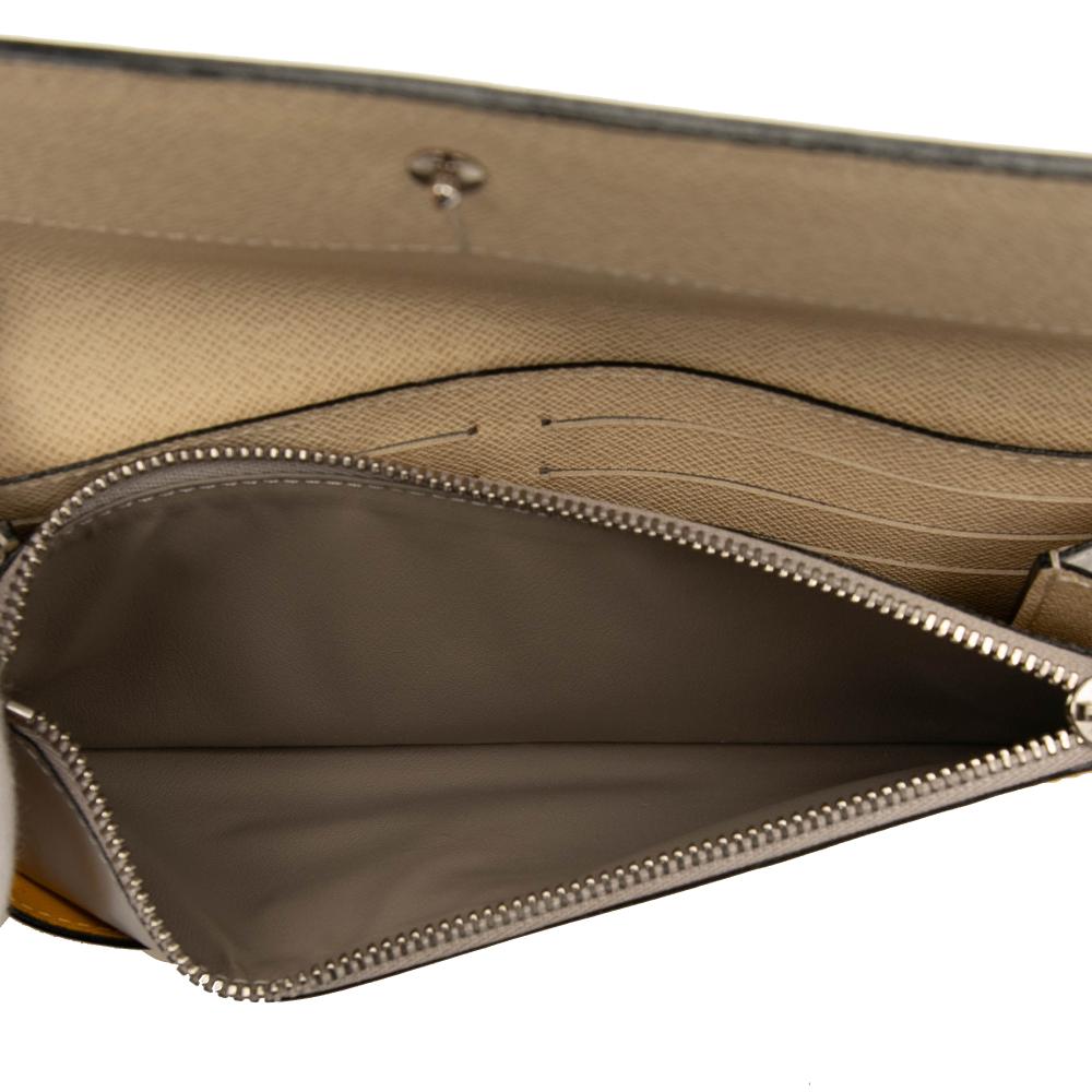 Louis Vuitton B Louis Vuitton White Off White Epi Leather Leather Tricolor Epi Flore Long Wallet France