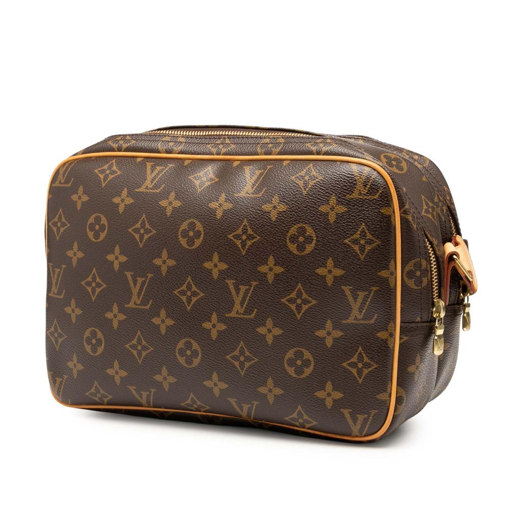 Louis Vuitton B Louis Vuitton Brown Monogram Canvas Fabric Monogram Reporter PM France