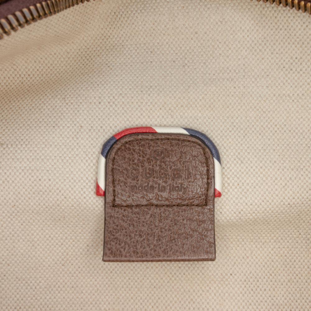 Gucci AB Gucci Brown Coated Canvas Fabric GG Supreme Courrier Belt Bag Italy