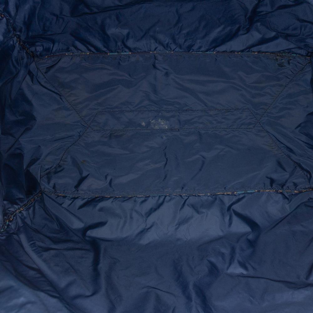 Prada B Prada Blue Navy Nylon Fabric Tessuto Stampato Tote Italy