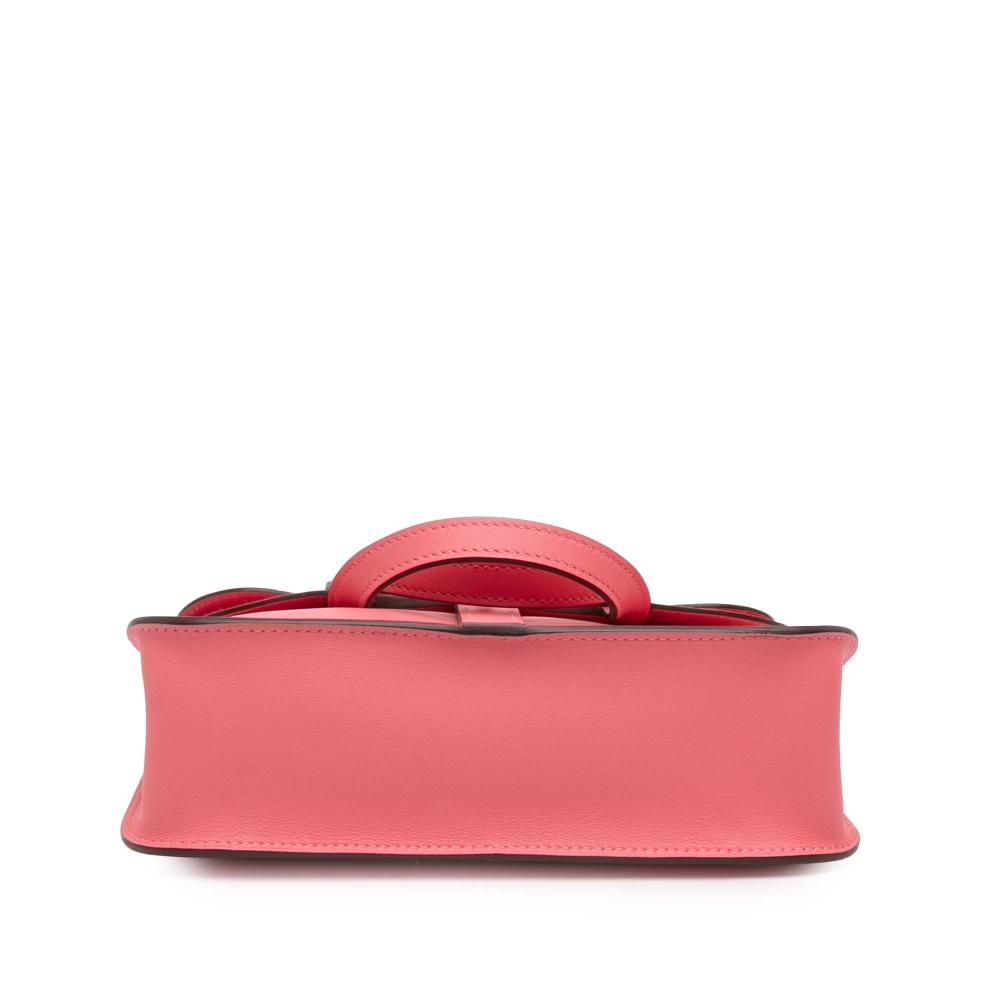 Hermès AB Hermès Pink Calf Leather Mini Swift Halzan 22 France