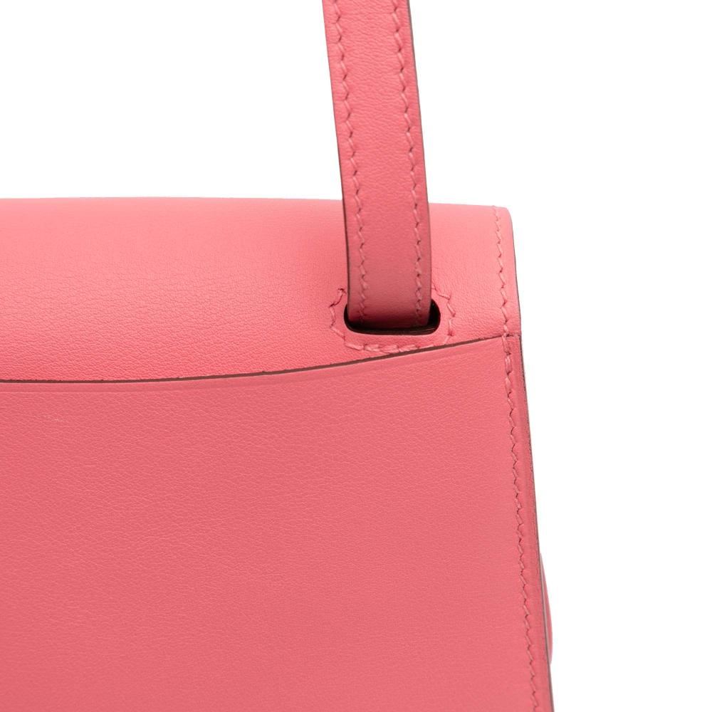 Hermès AB Hermès Pink Calf Leather Mini Swift Halzan 22 France