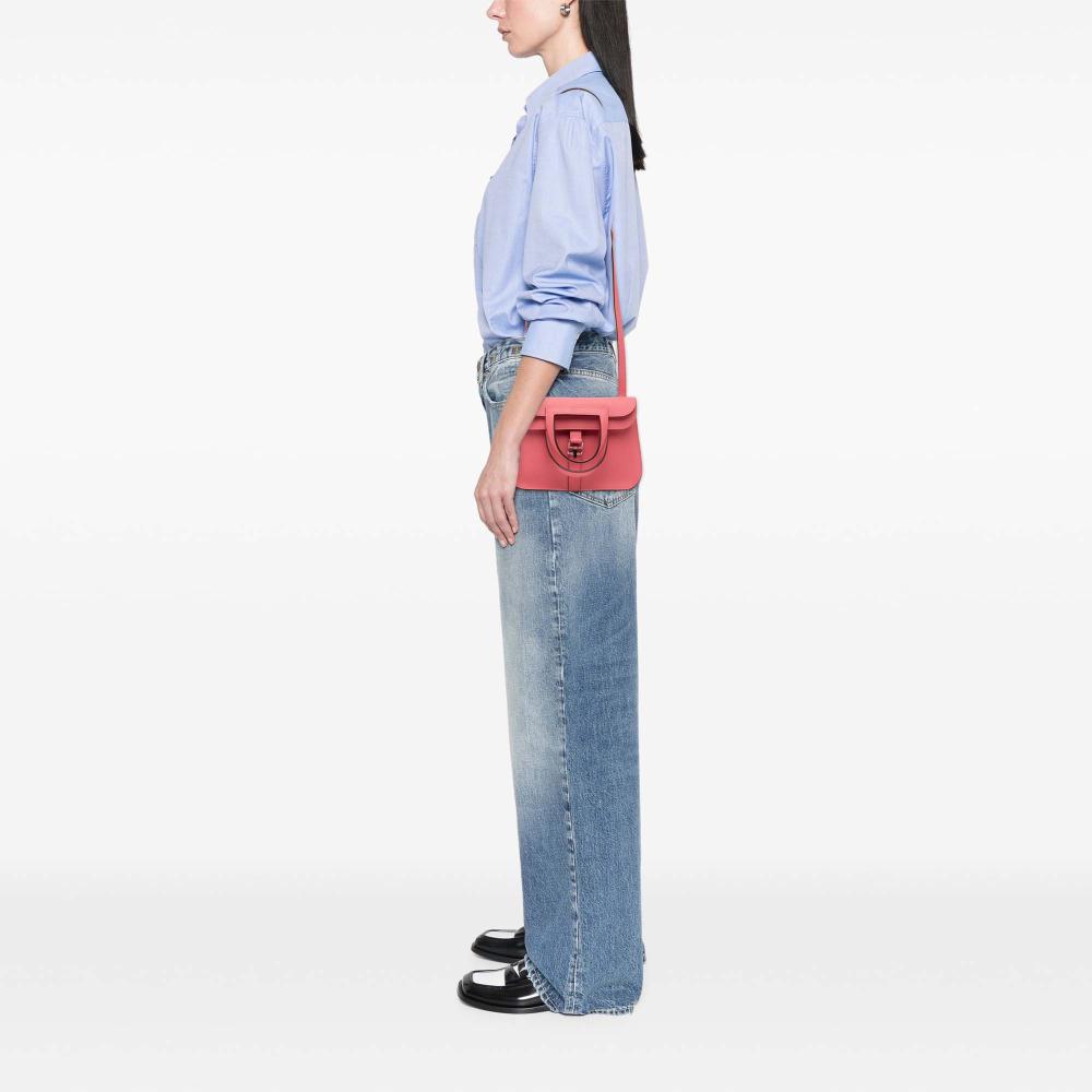 Hermès AB Hermès Pink Calf Leather Mini Swift Halzan 22 France