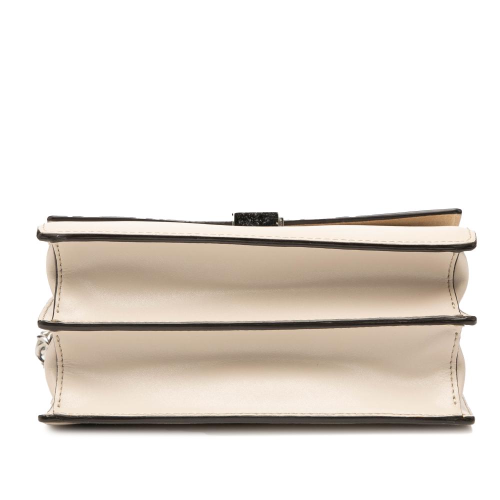 Fendi B Fendi Brown Light Beige Calf Leather Small Kan I Crossbody Italy