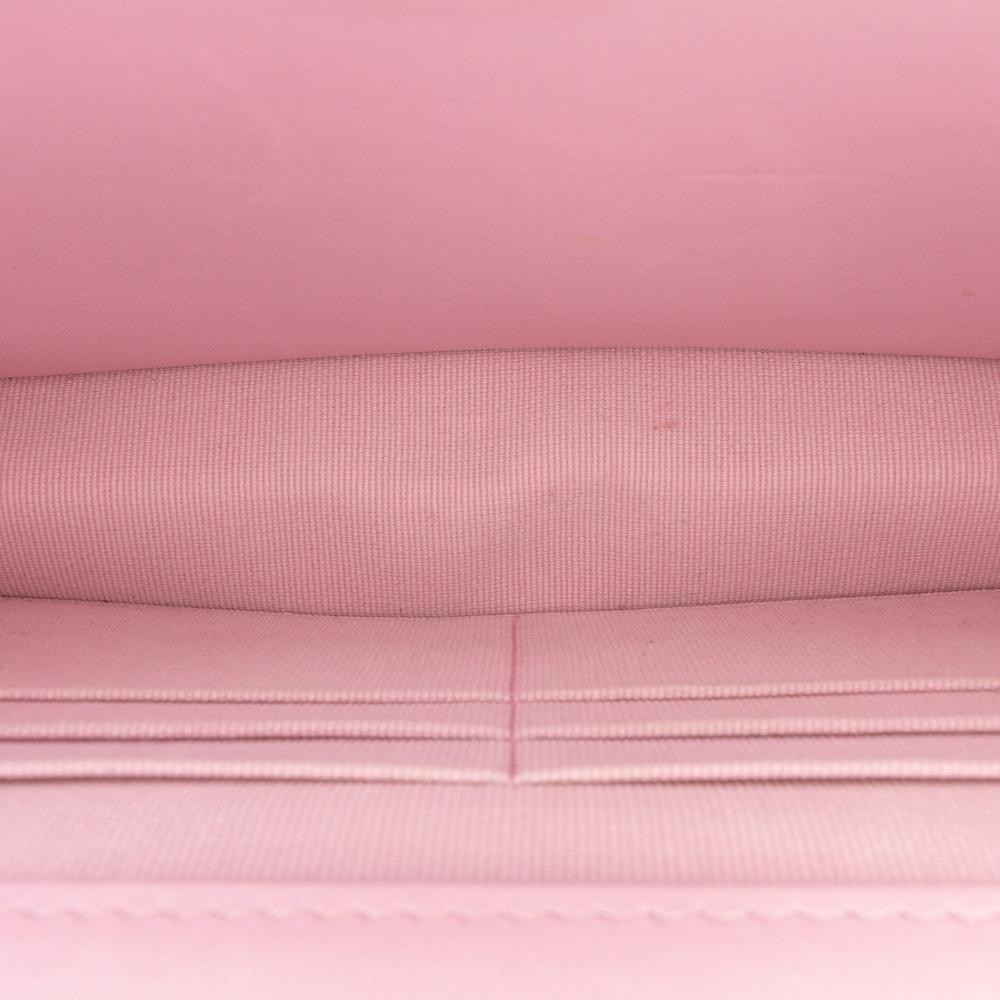 Chanel AB Chanel Pink Light Pink Lambskin Leather Leather Quilted Lambskin 19 Wallet on Chain Italy