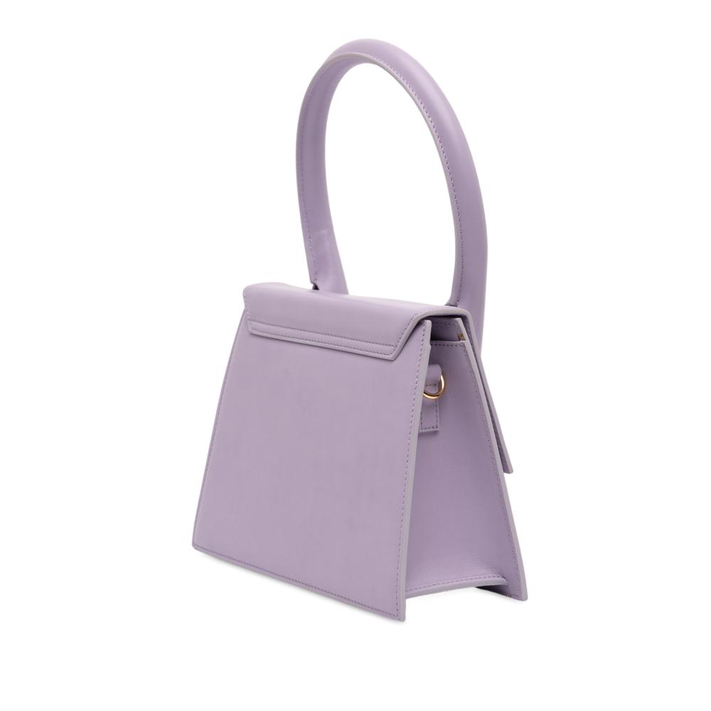 Jacquemus AB Jacquemus Purple Calf Leather Smooth skin Le Grand Chiquito Italy