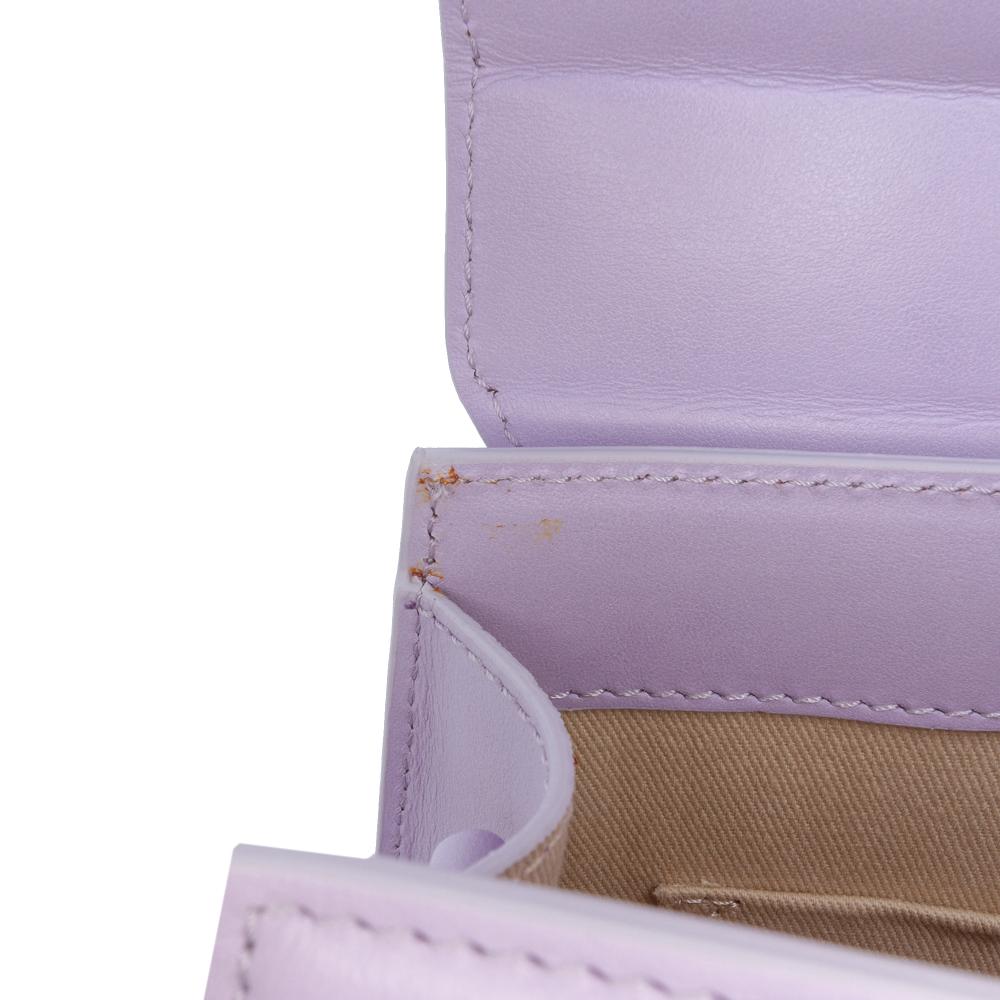 Jacquemus AB Jacquemus Purple Calf Leather Smooth skin Le Grand Chiquito Italy