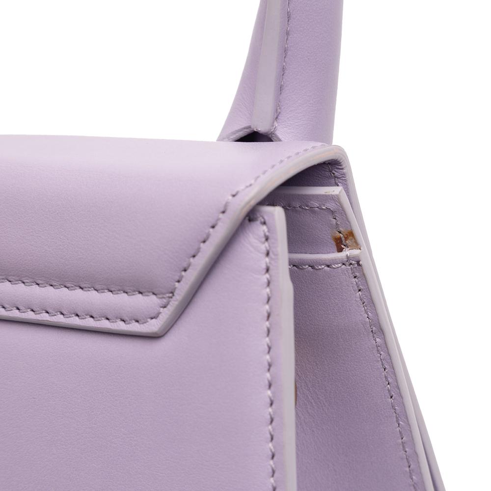 Jacquemus AB Jacquemus Purple Calf Leather Smooth skin Le Grand Chiquito Italy