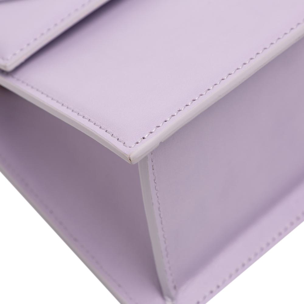 Jacquemus AB Jacquemus Purple Calf Leather Smooth skin Le Grand Chiquito Italy