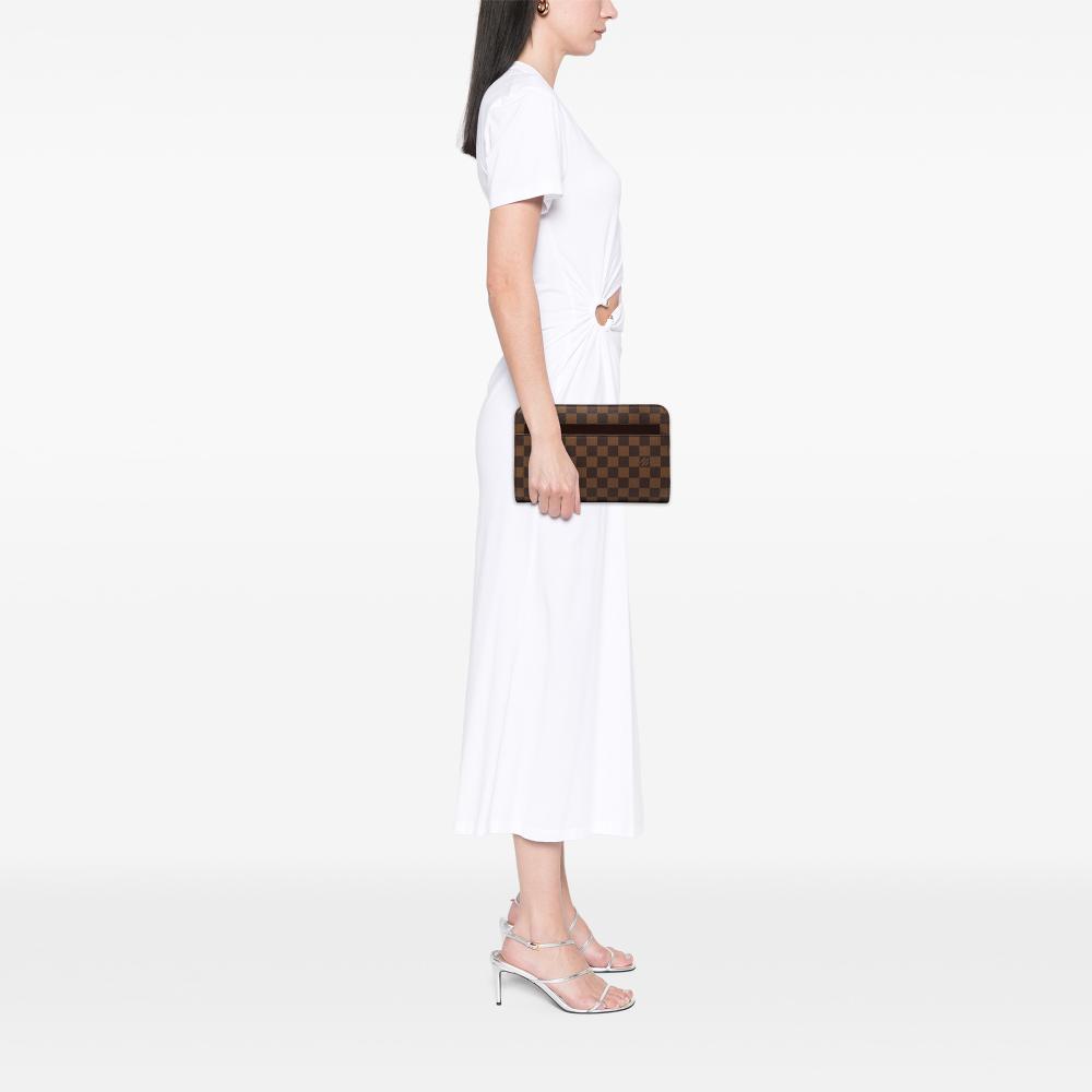 Louis Vuitton AB Louis Vuitton Brown Damier Canvas Fabric Damier Ebene Saint Louis Pochette France