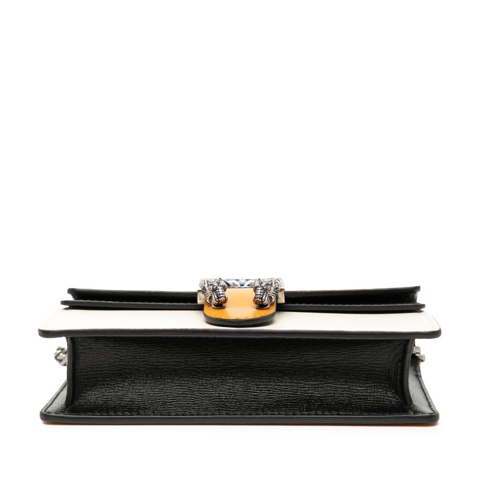 Gucci AB Gucci Brown Calf Leather Mini Tricolor Dionysus Crossbody Italy