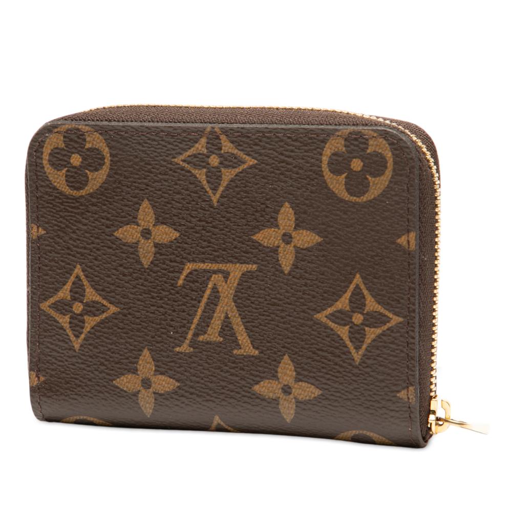 Louis Vuitton AB Louis Vuitton Brown Monogram Canvas Fabric Monogram Zippy Coin Purse France