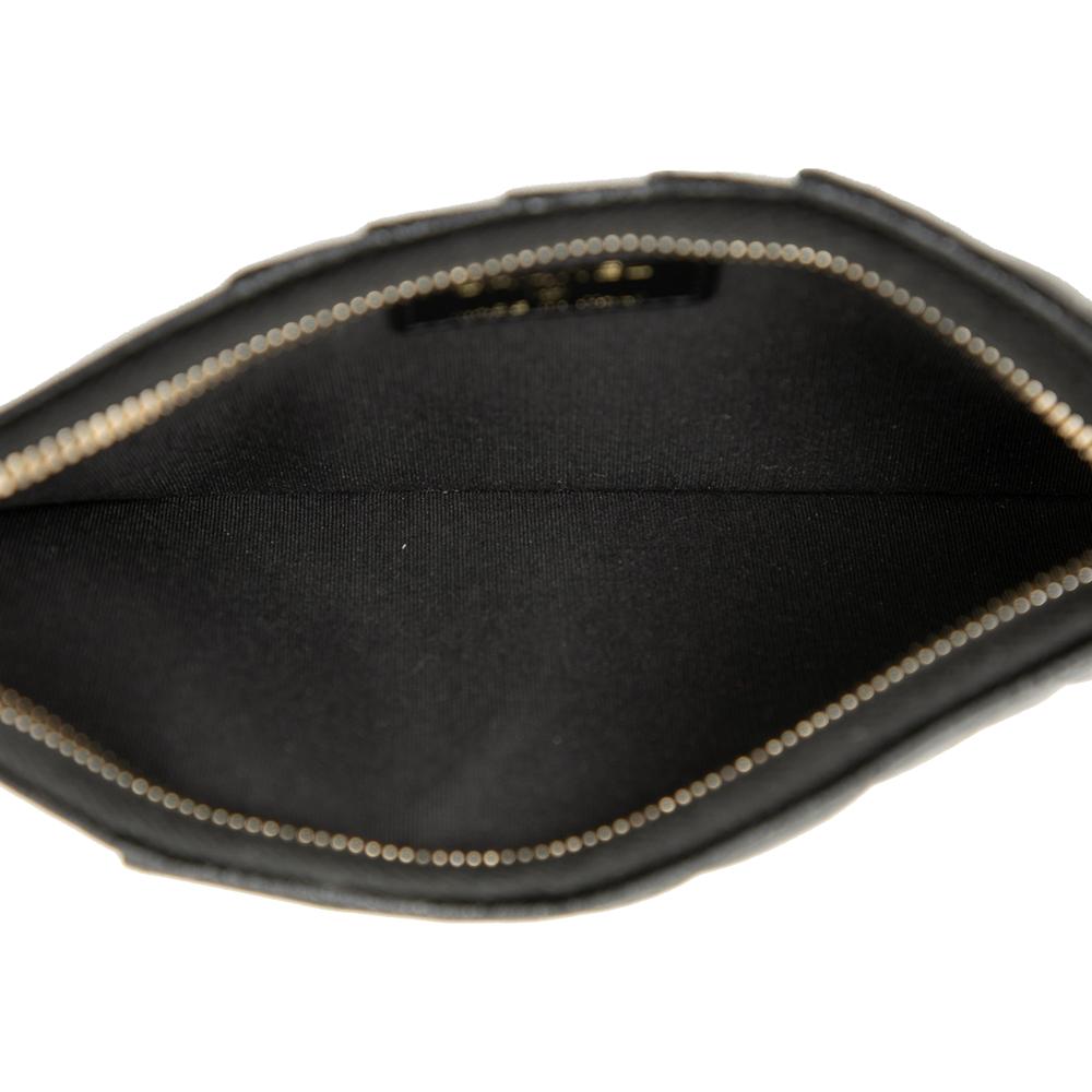 Chanel Black Caviar Leather Leather CC Embossed Caviar Camellia Flat Phone Case Wallet Pouch Italy