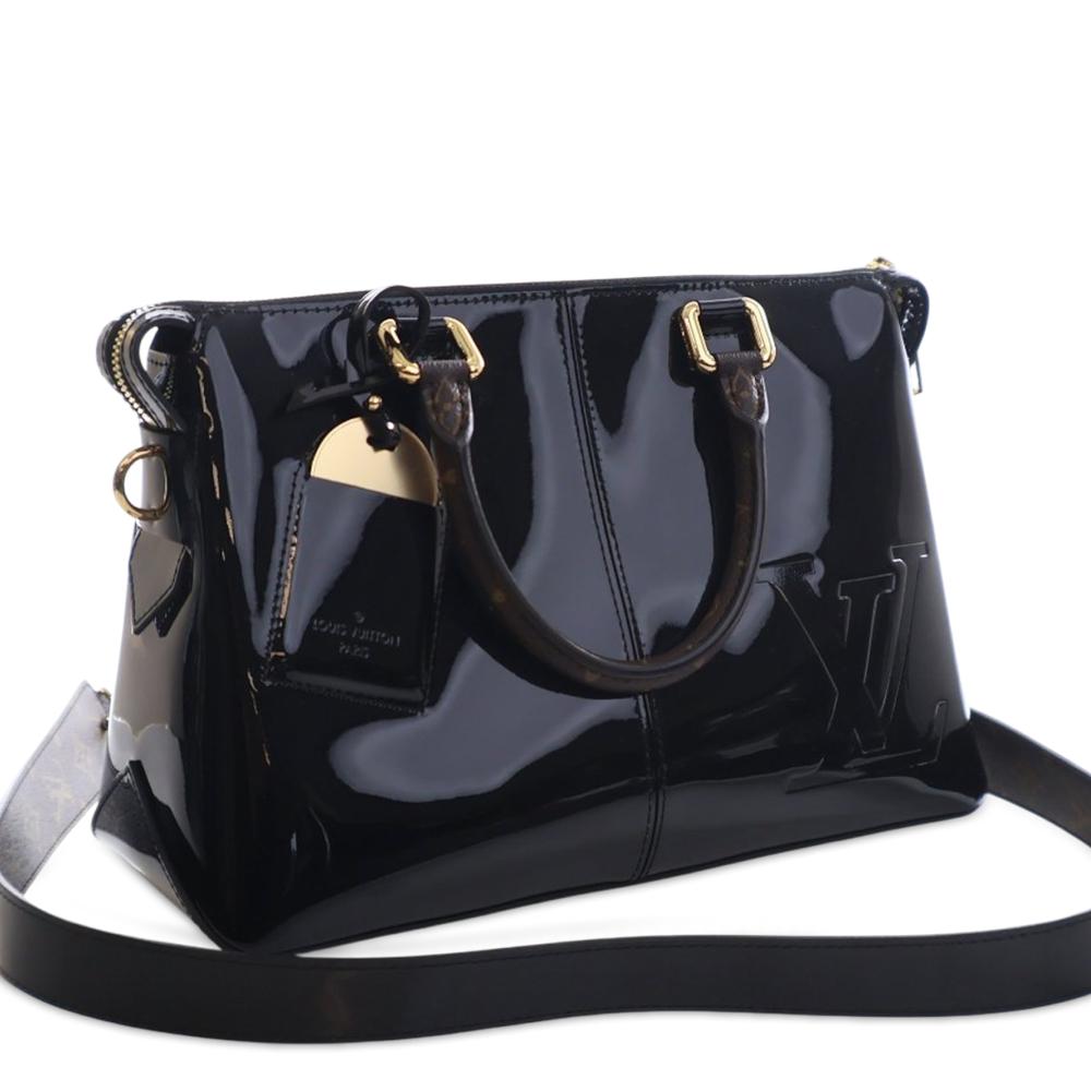 Louis Vuitton AB Louis Vuitton Black Vernis Leather Leather Vernis Miroir Tote France