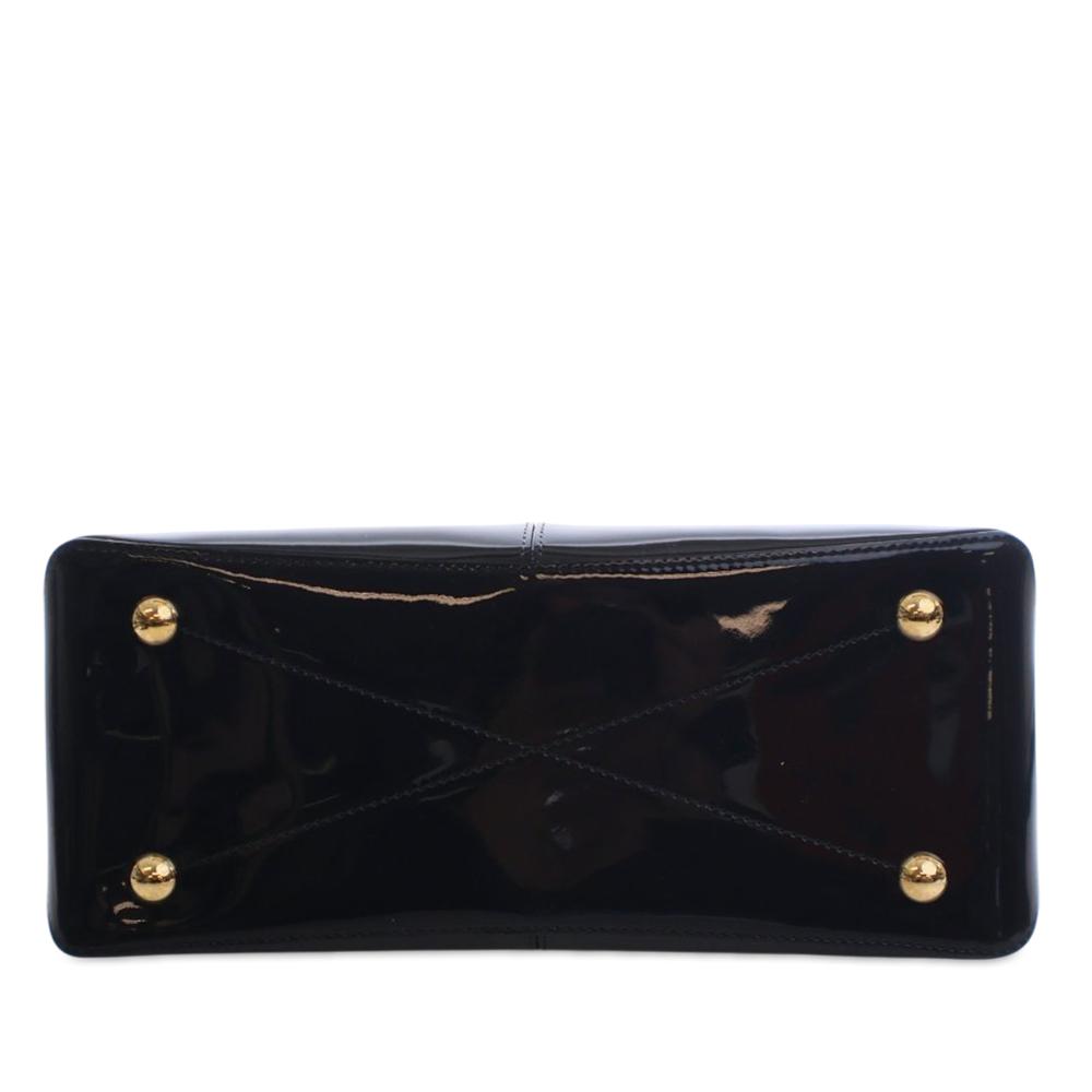 Louis Vuitton AB Louis Vuitton Black Vernis Leather Leather Vernis Miroir Tote France